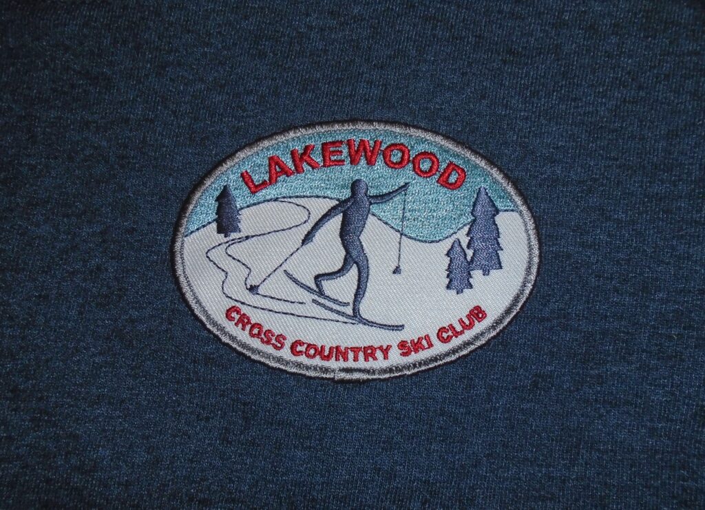 Lakewood XC Ski Club embroidered patch
